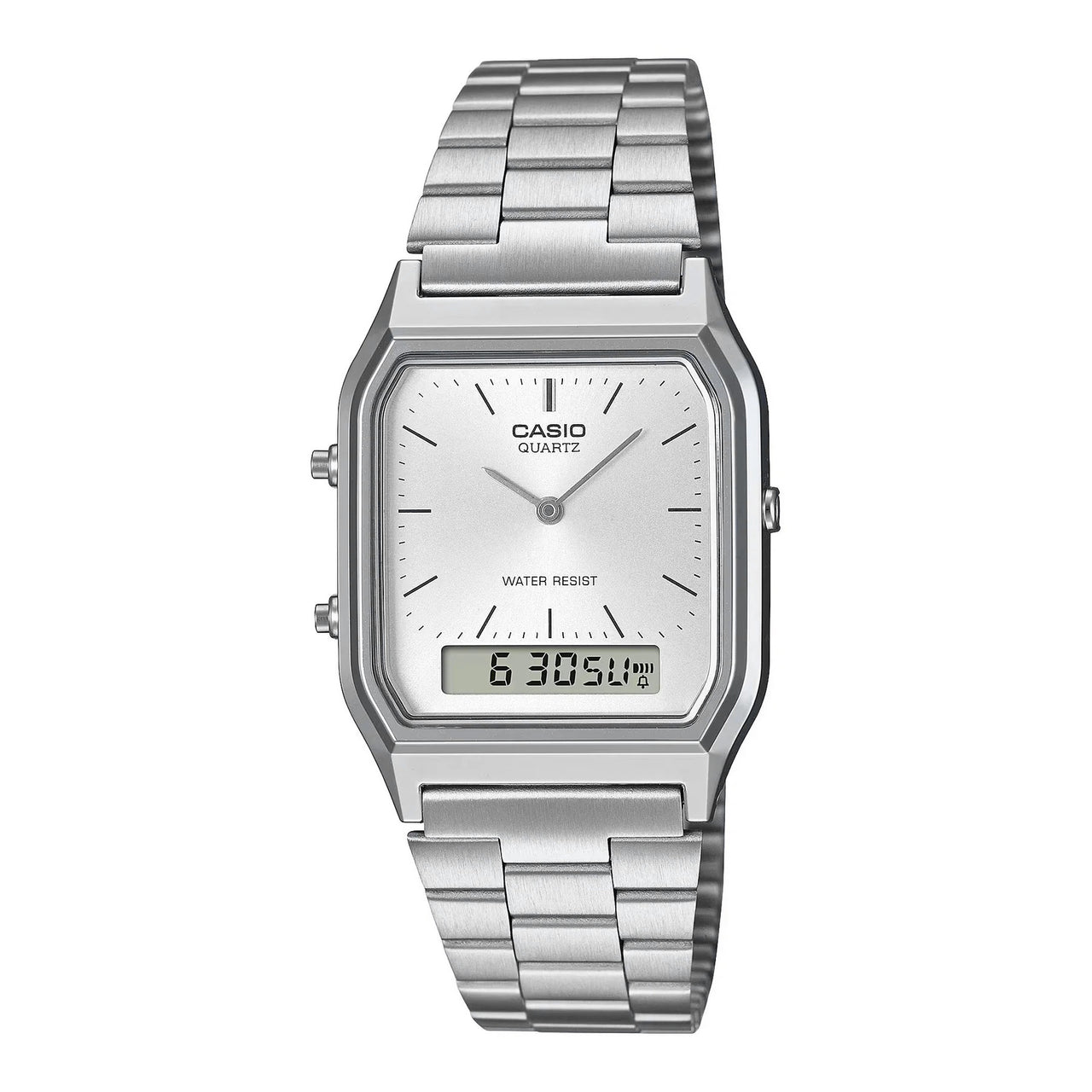 Casio Watch Vintage Retro Dual Time Steel AQ-230A-7AMQY