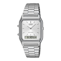 Thumbnail for Casio Watch Vintage Retro Dual Time Steel AQ-230A-7AMQY