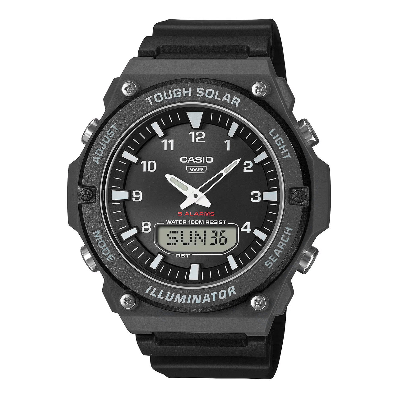 Casio Tough Solar 50mm Black Men's Watch AQ-S820W-1AVDF