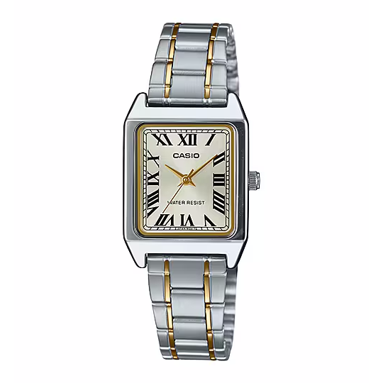 Casio Slim Dress 22mm Ladies' Two-Tone Watch LTP-V007SG-9BUDF