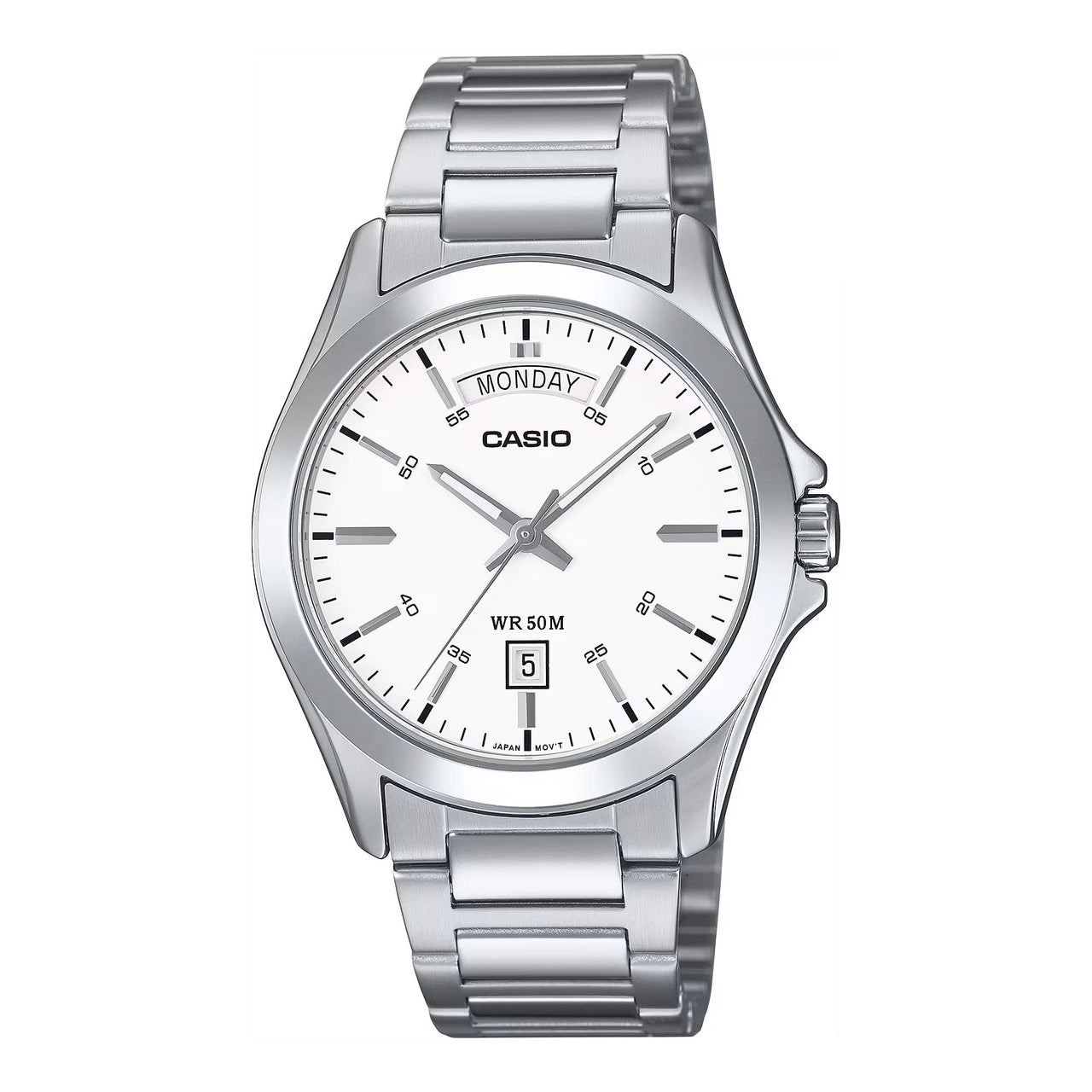 Casio Standard Day Date 40mm White Unisex Watch MTP-1370D-7A3VDF