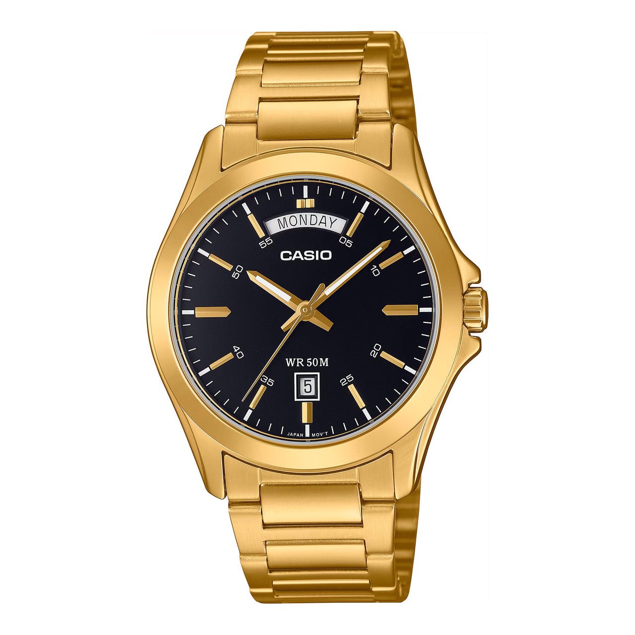 Casio Standard Day Date 40mm Gold Unisex Watch MTP-1370G-1AVDF