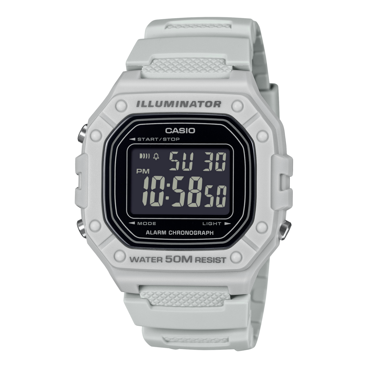 Casio Sport Digital 44mm Unisex Grey Resin W-218H-8BVDF