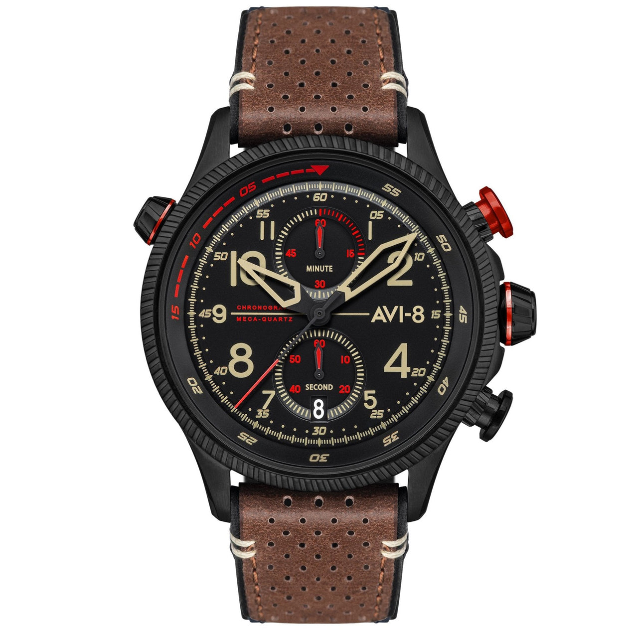 Chronograph Watch - AVI-8 Men's Brown Hawker Hunter Chronograph Watch AV-4080-04