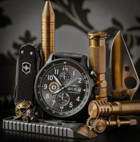 Thumbnail for Chronograph Watch - AVI-8 Military Green Hawker Hurricane Chronograph Watch AV-4011-0D
