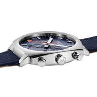 Thumbnail for Chronograph Watch - Mondaine Grand Cushion Chrono Square Men's Blue Watch  MSL.41440.LD.SET