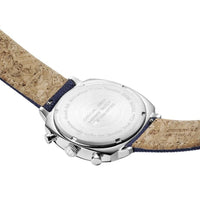 Thumbnail for Chronograph Watch - Mondaine Grand Cushion Chrono Square Men's Blue Watch  MSL.41440.LD.SET