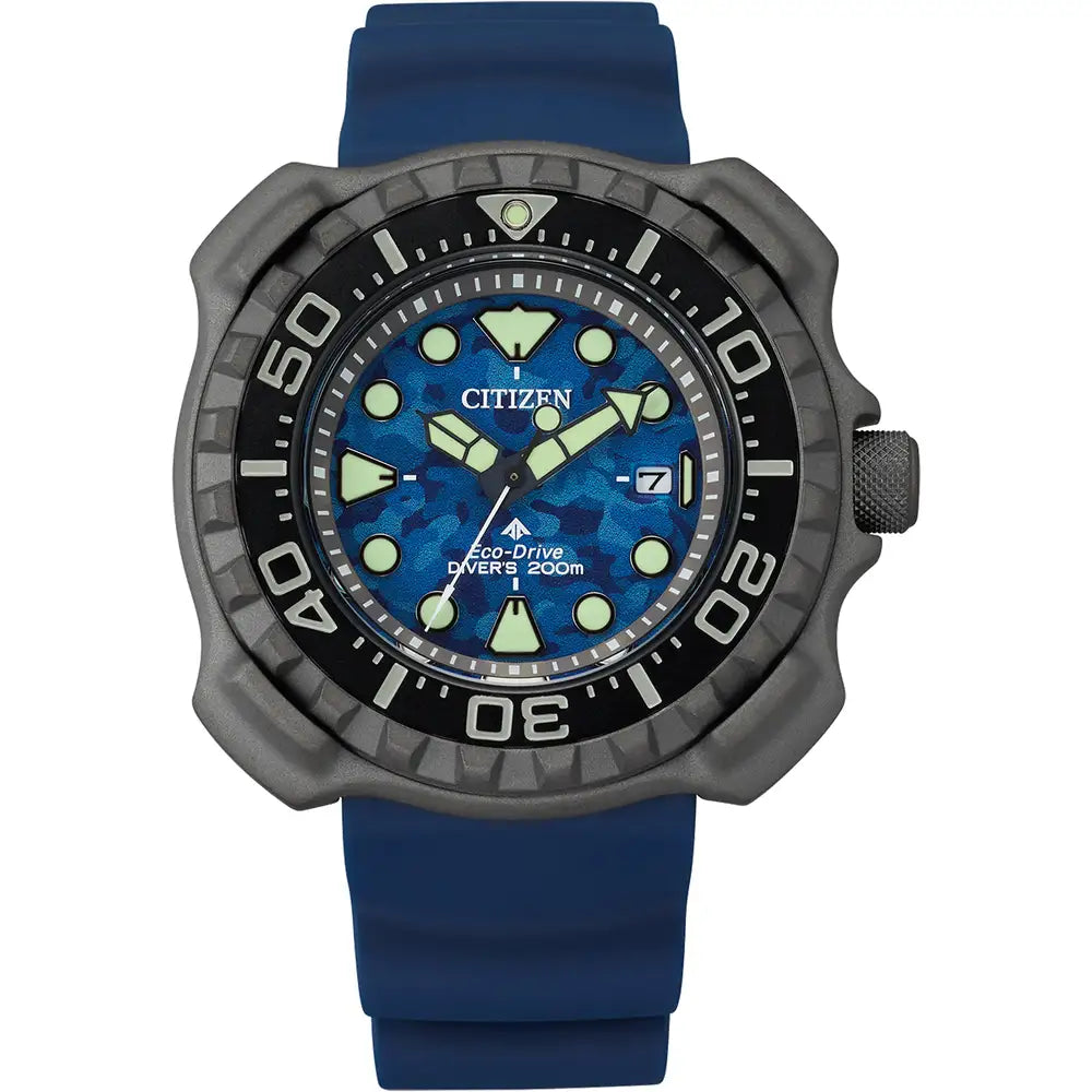 Citizen Men's Watch Titanium Eco-Drive Diver Marine Promaster Blue BN0227-09L