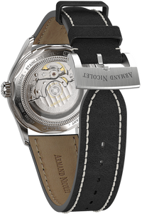 Thumbnail for Armand Nicolet Men's Watch M02 Moonphase 41mm Black Silver A740L-AG-P140NR2