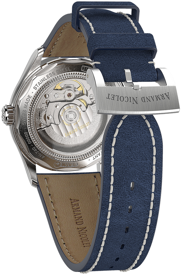 Armand Nicolet Men's Watch M02 Date 41mm Blue A740A-BU-P140BU2