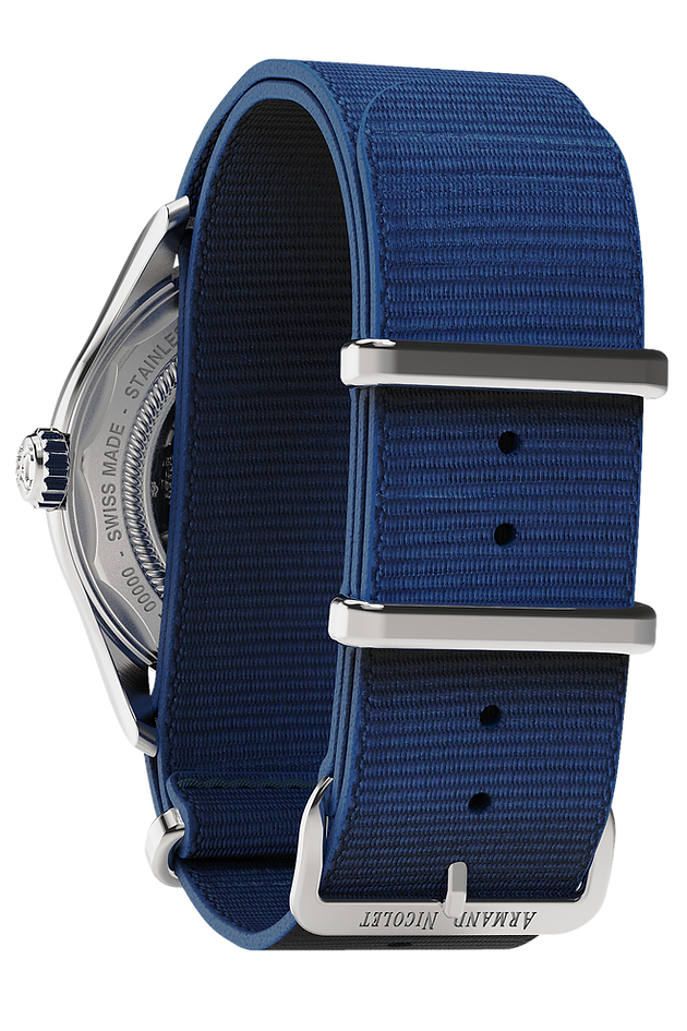 Armand Nicolet Men's Watch MM2 Date 41mm Blue A740P-BN-BN22481AAUU