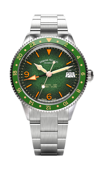 Thumbnail for Armand Nicolet Men's Watch VS1 GMT 38mm Green A506AVAA-VS-BMA500A