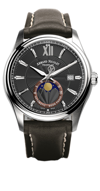 Thumbnail for Armand Nicolet Men's Watch M02 Moonphase 41mm Black A740L-NR-P140NR2