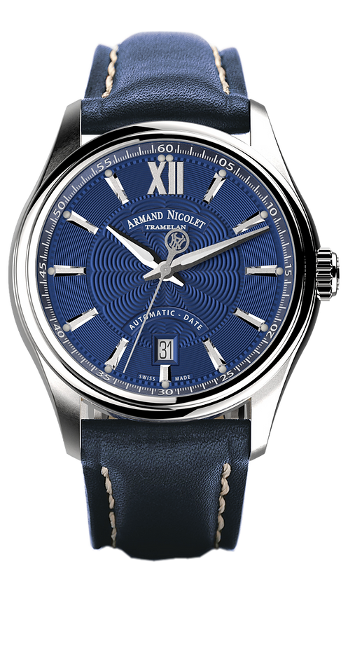 Armand Nicolet Men's Watch M02 Date 41mm Blue A740A-BU-P140BU2
