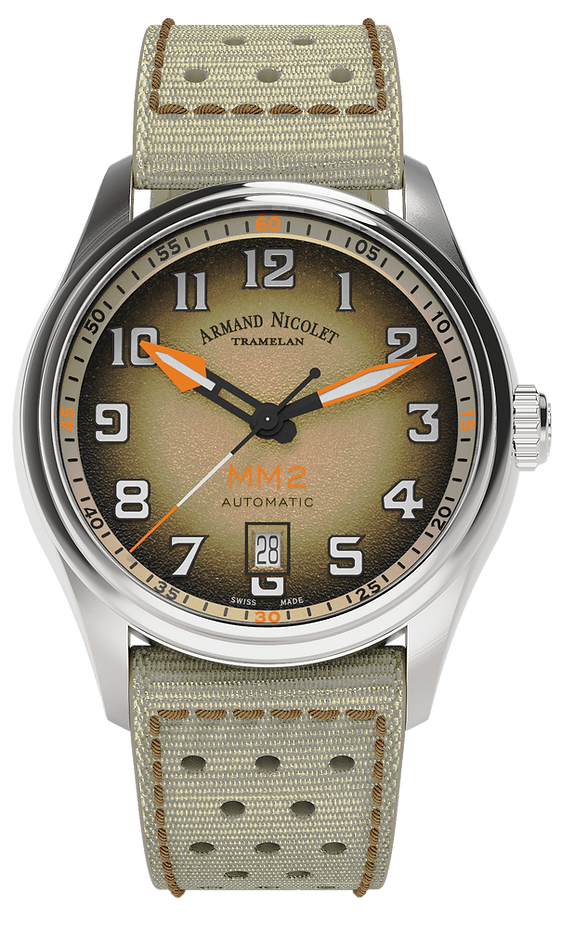 Armand Nicolet Men's Watch MM2 Date 41mm Beige A740P-KA-P0640KM8