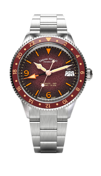 Thumbnail for Armand Nicolet Men's Watch VS1 GMT 38mm Burgundy A506AXAA-XS-BMA500A