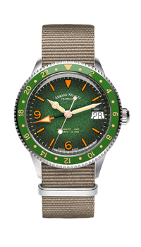 Thumbnail for Armand Nicolet Men's Watch VS1 GMT 38mm Green A506AVAA-VS-BN19500AAGG