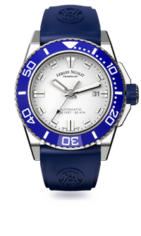 Thumbnail for Armand Nicolet Men's Watch JS9 Date 44mm Blue Silver A480AGU-AG-GG4710U