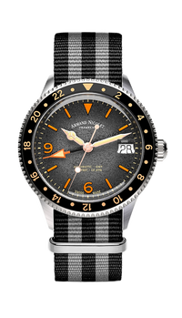 Thumbnail for Armand Nicolet Men's Watch VS1 GMT 38mm Black Grey A506ANAA-NS-BN19500AANG