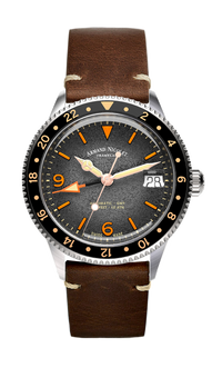 Thumbnail for Armand Nicolet Men's Watch VS1 GMT 38mm Black Brown A506ANAA-NS-BP19500MAC