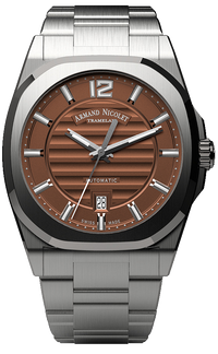 Thumbnail for Armand Nicolet Men's Watch J09 Date 41mm Brown A660AAA-MR-MA4660AA