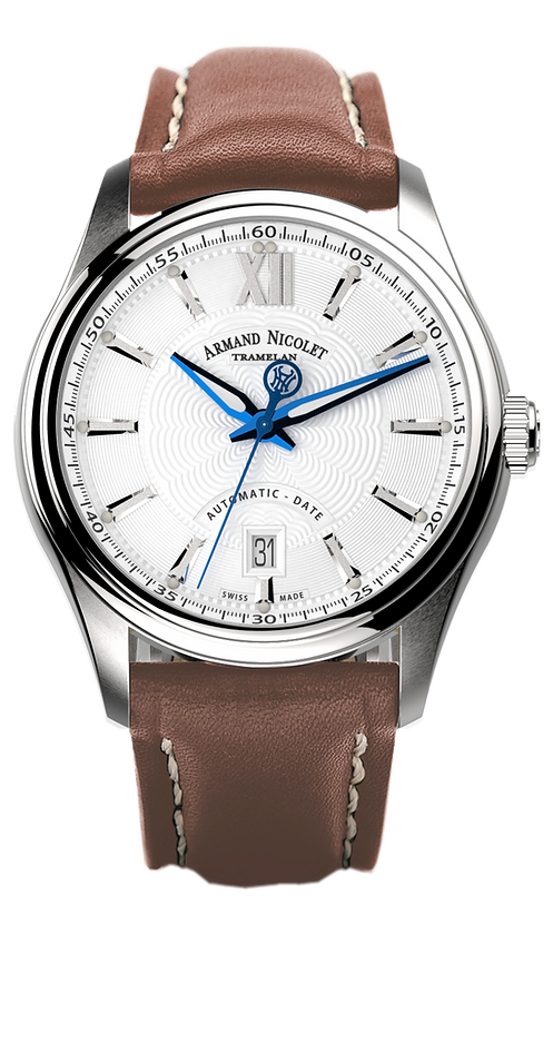 Armand Nicolet Men's Watch M02 Date 41mm Silver A740A-AG-P140MR2