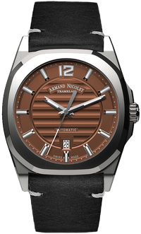 Thumbnail for Armand Nicolet Men's Watch J09 Date 41mm Brown A660AAA-MR-PK4140NR