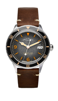 Thumbnail for Armand Nicolet Men's Watch VS1 Date 38mm Black Brown A500AVAA-VS-BP19500MAC