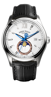 Thumbnail for Armand Nicolet Men's Watch M02 Moonphase 41mm Black Silver A740L-AG-BP22740NAN