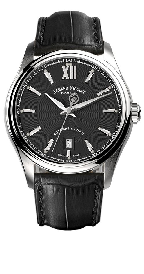 Armand Nicolet Men's Watch M02 Date 41mm Black A740A-NR-BP22740NAN