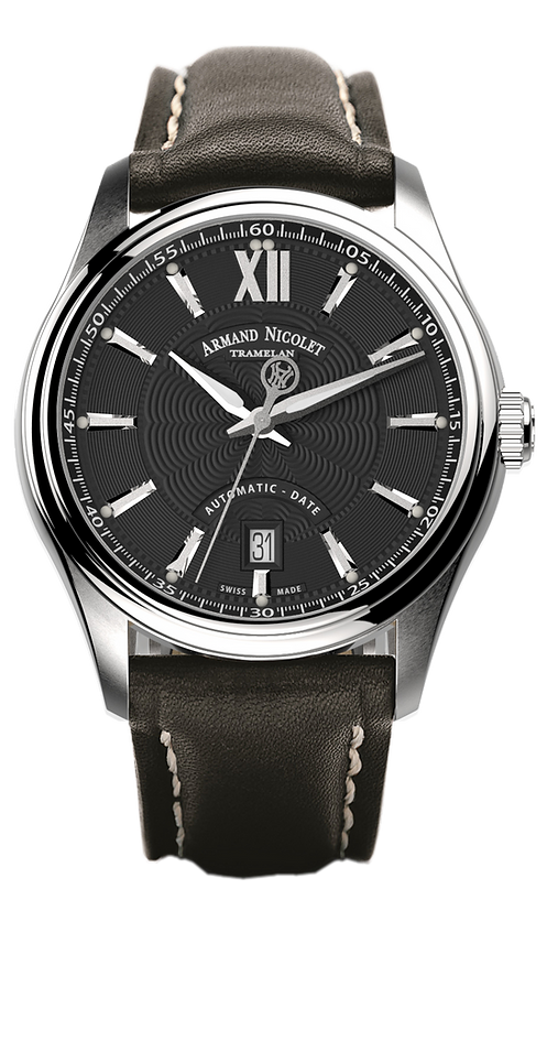 Armand Nicolet Men's Watch M02 Date 41mm Black A740A-NR-P140NR2