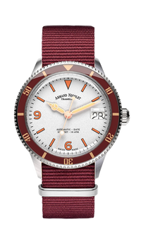 Thumbnail for Armand Nicolet Men's Watch VS1 Date 38mm Silver Burgundy A500AXAA-AS-BN19500AABX