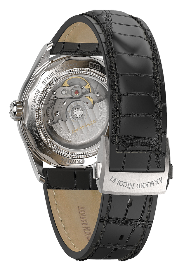 Armand Nicolet Men's Watch M02 Moonphase 41mm Black A740L-NR-BP22740NAN