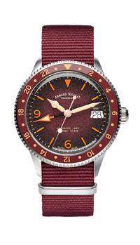 Thumbnail for Armand Nicolet Men's Watch VS1 GMT 38mm Burgundy A506AXAA-XS-BN19500AABX