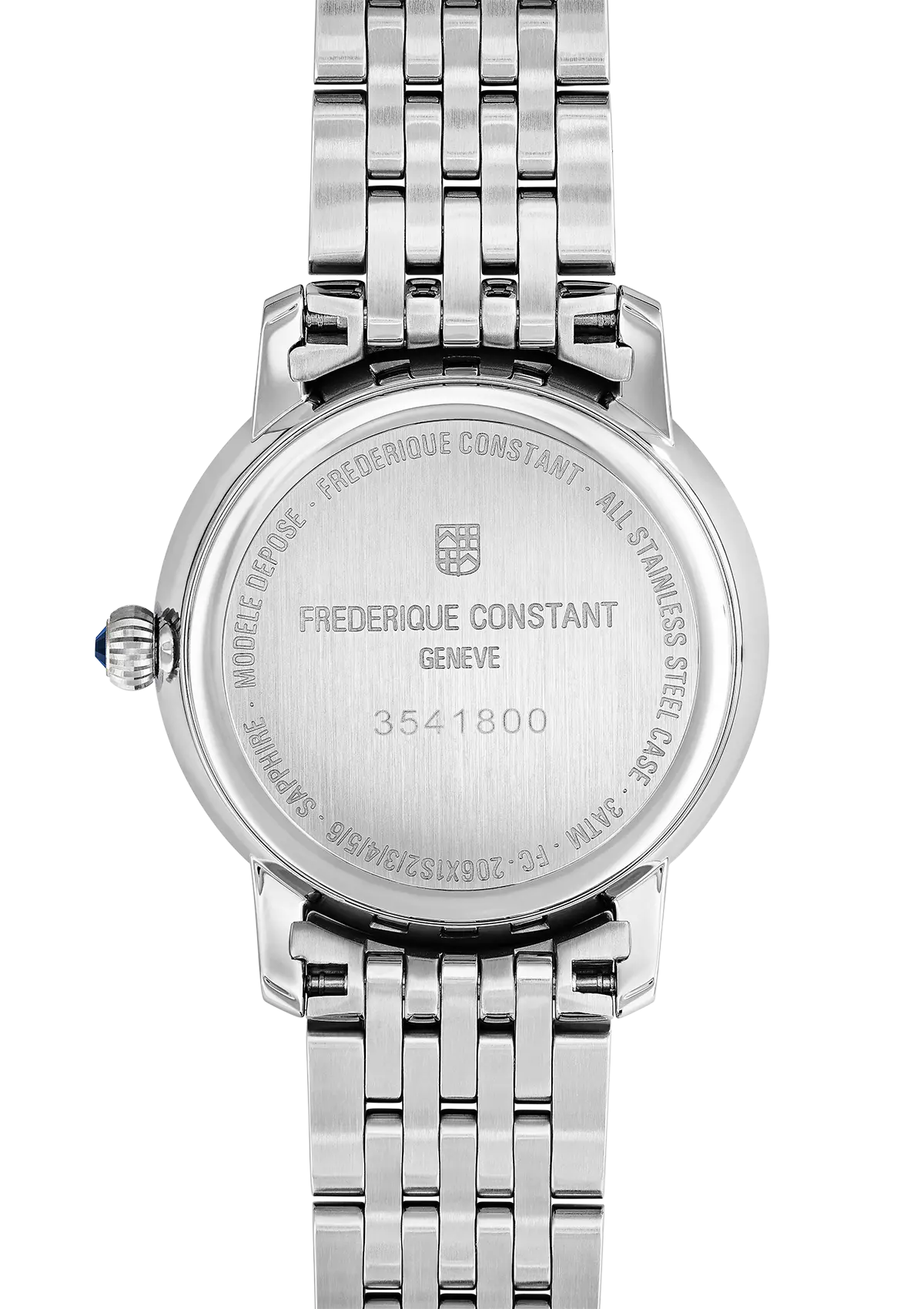 Frederique Constant Ladies Watch Slimline Moon Phase White Diamond FC-206MPWD1S6B