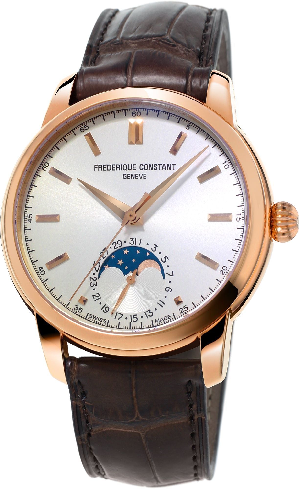 Frederique Constant Watch Slimline Moonphase Rose Gold FC-715V4H4