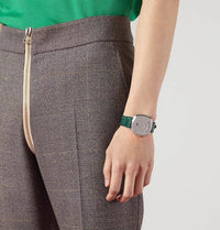 Thumbnail for Gucci Unisex Watch 38mm Grip Silver Green Alligator YA157414