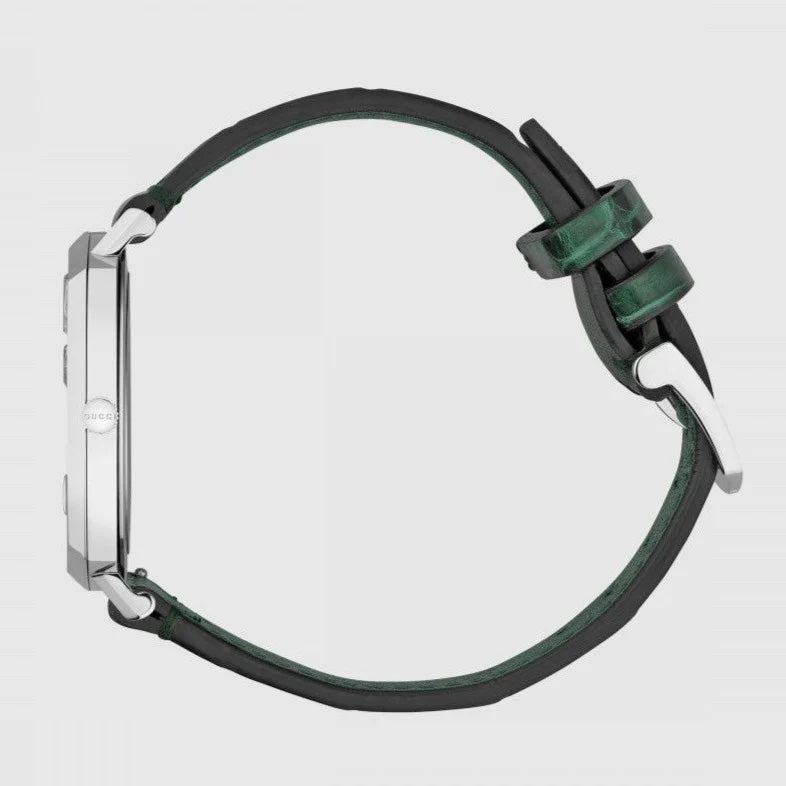 Gucci Unisex Watch 38mm Grip Silver Green Alligator YA157414