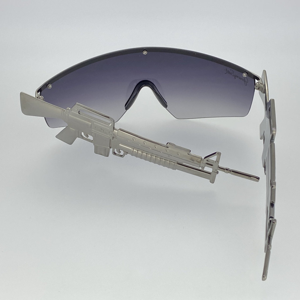 Jeremy Scott Sunglasses Gun Metal Shield Special Edition JSM16C2SUN - Watches & Crystals