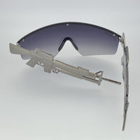 Thumbnail for Jeremy Scott Sunglasses Gun Metal Shield Special Edition JSM16C2SUN - Watches & Crystals