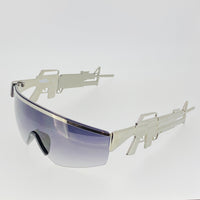 Thumbnail for Jeremy Scott Sunglasses Gun Metal Shield Special Edition JSM16C2SUN - Watches & Crystals