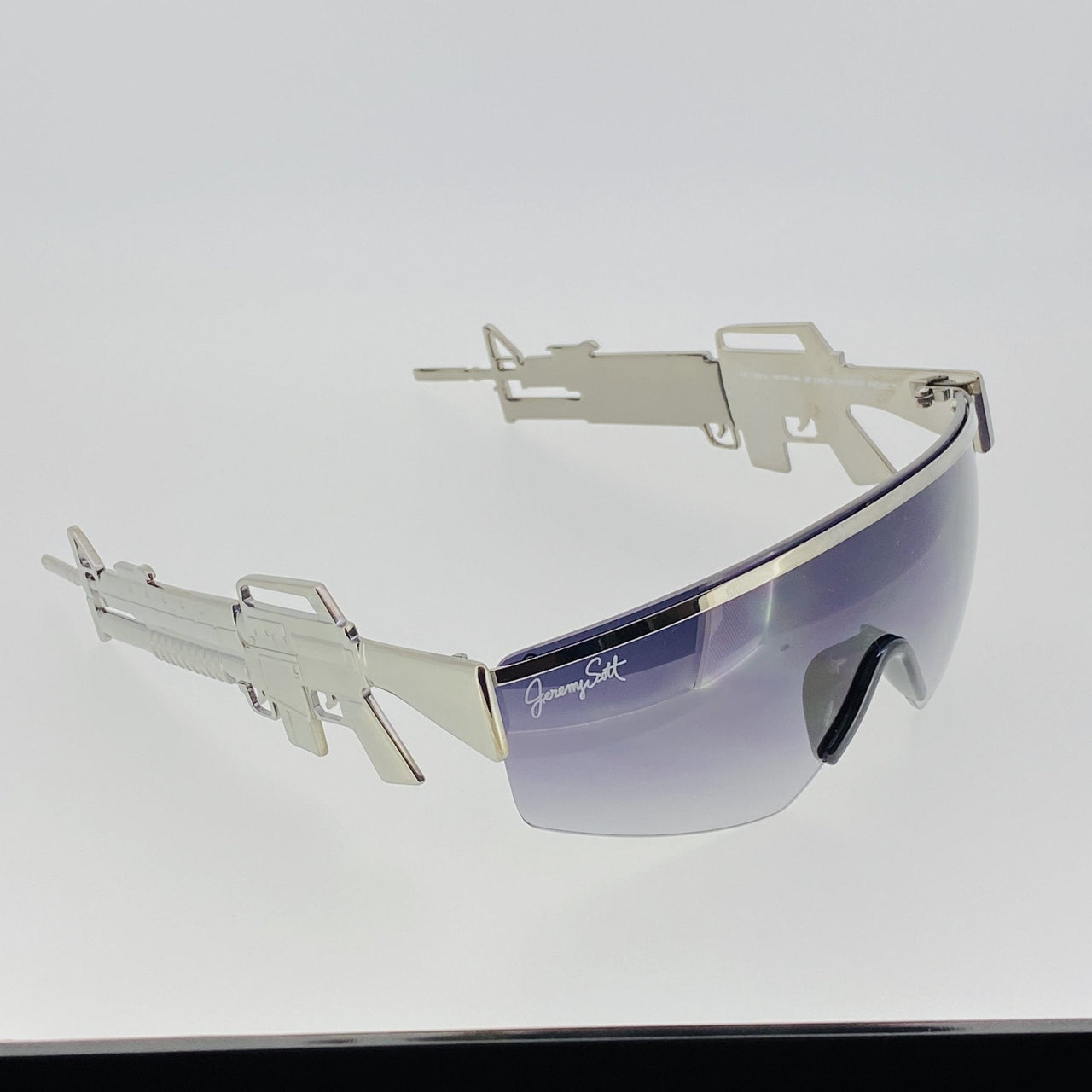 Jeremy Scott Sunglasses Gun Metal Shield Special Edition JSM16C2SUN - Watches & Crystals