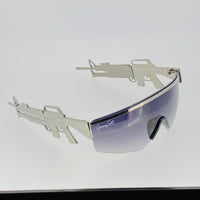 Thumbnail for Jeremy Scott Sunglasses Gun Metal Shield Special Edition JSM16C2SUN - Watches & Crystals