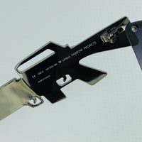 Thumbnail for Jeremy Scott Sunglasses Gun Metal Shield Special Edition JSM16C2SUN - Watches & Crystals