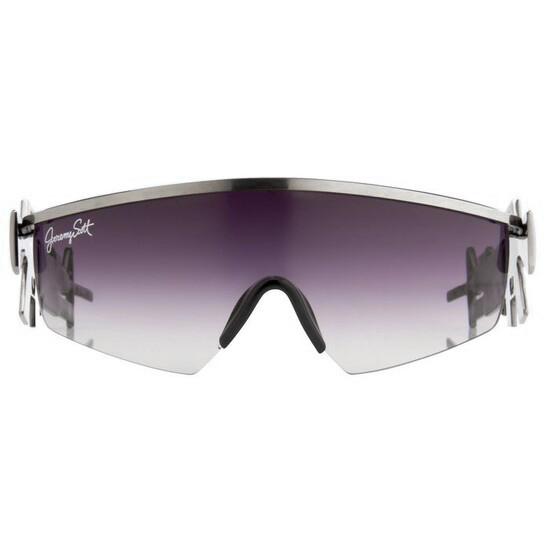 Jeremy Scott Sunglasses Shield Gun Metal and Purple - Watches & Crystals