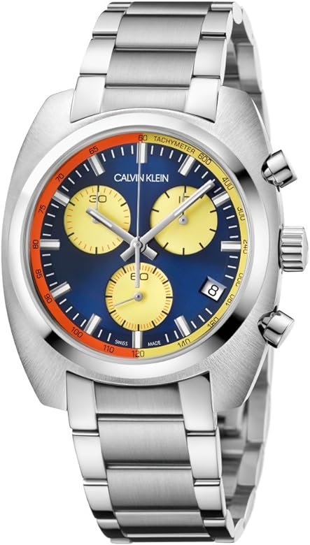 Calvin Klein Men's Achieve Chronograph Watch Blue Stainless Steel K8W3714N