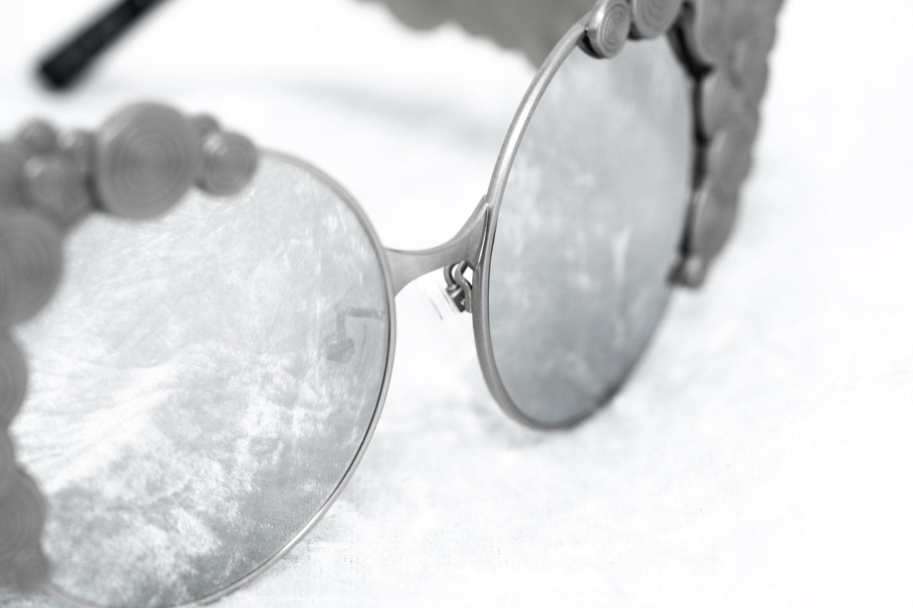 Khaleda And Fahad Women Sunglasses Cat Eyes Silver Titanium With Platinum Lenses Category 3 KR2C2SUN - Watches & Crystals