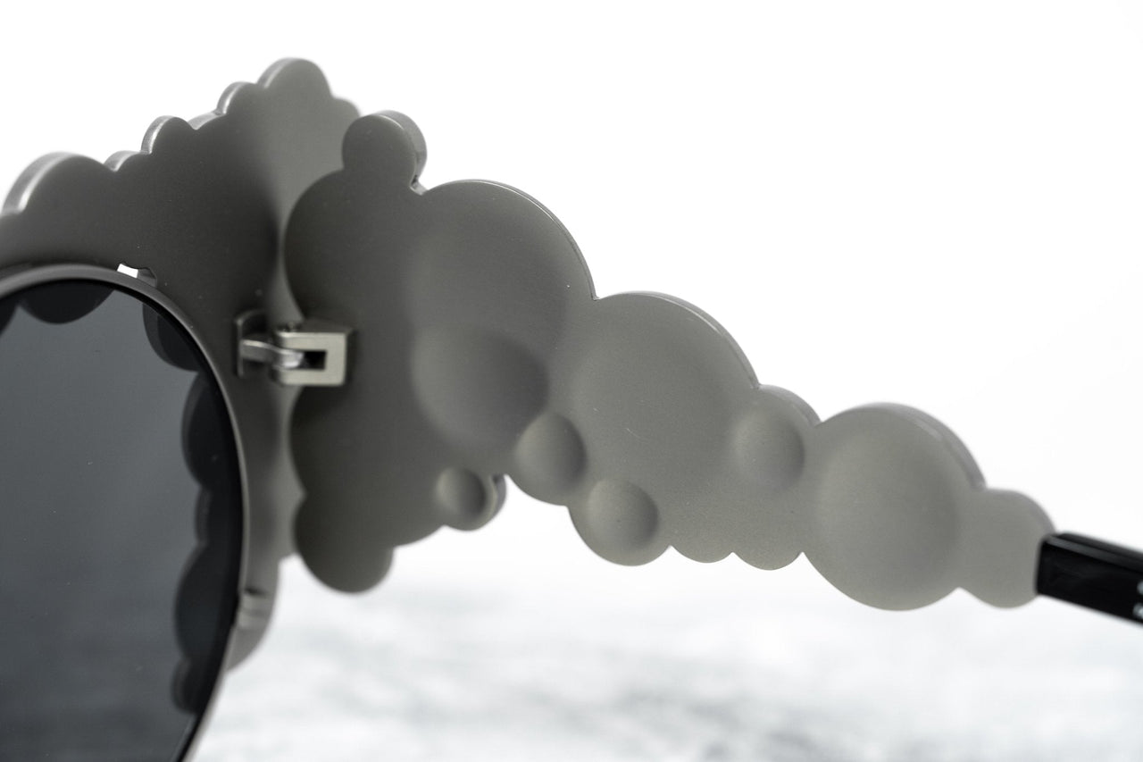 Khaleda And Fahad Women Sunglasses Cat Eyes Silver Titanium With Platinum Lenses Category 3 KR2C2SUN - Watches & Crystals