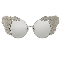 Thumbnail for Khaleda And Fahad Women Sunglasses Cat Eyes Silver Titanium With Platinum Lenses Category 3 KR2C2SUN - Watches & Crystals