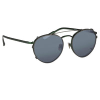 Thumbnail for Kris Van Assche Sunglasses Oval Green and Gunmetal Grey - Watches & Crystals